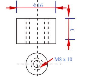 Terminal Size M8x10