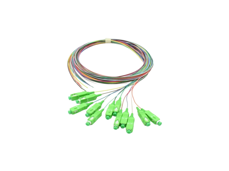 Glasfaser-Pigtail SC/APC, G657.A, LSZH, Steckerklasse B, 0,9 mm, 1,5 m Länge, 12er-Set